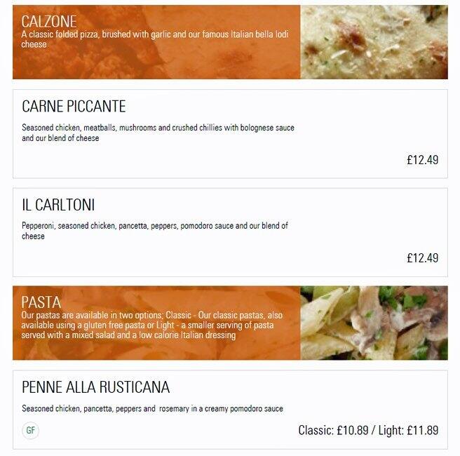 Prezzo - Harrow menu