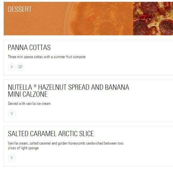 Prezzo - Harrow menu