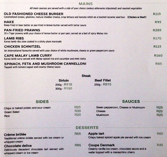 Bistro At The Bay - The Bay Hotel Menu - Zomato SA