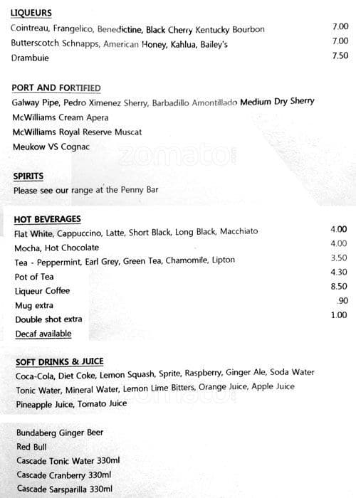 Menu at Three Brothers Arms pub & bar, Macclesfield