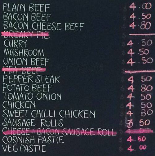 Menu at Treetops Tavern restaurant, Burleigh Waters