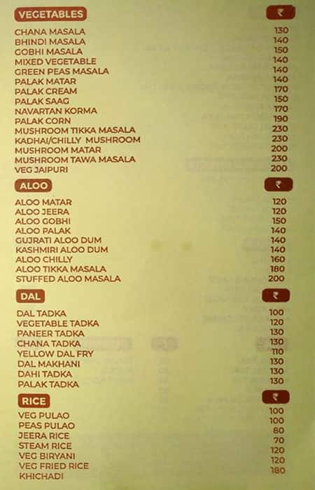 Desi Cuisine menu