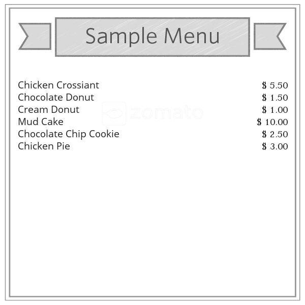 Menu at Top Well Bakery, Auckland, 558 Blockhouse Bay Rd