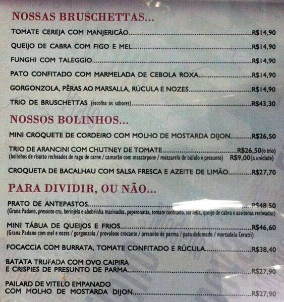 Stuzzi menu