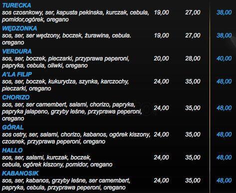 Menu At Hallo Pizza Pizzeria Krakow