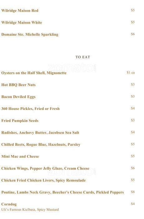Local 360 menu
