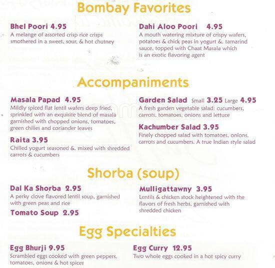 Saffron Menu, Menu untuk Saffron, Westmont, Chicago Urbanspoon/Zomato