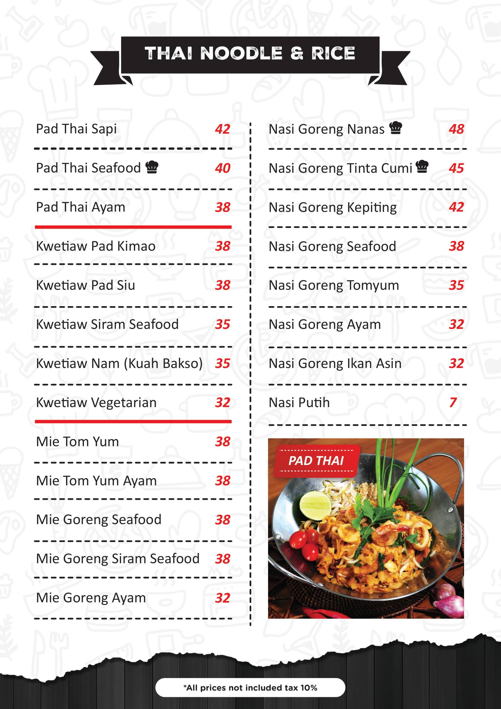 My Thai Aroi Menu Menu For My Thai Aroi Bogor Timur Bogor