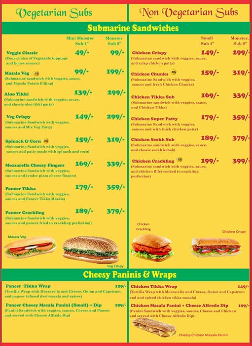 Menu of What A Sandwich, Kukatpally, Hyderabad