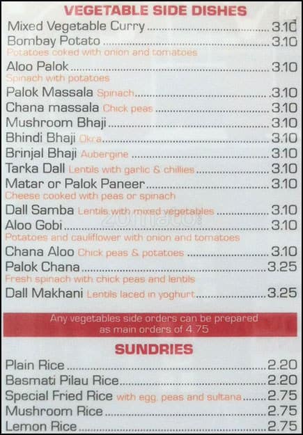 Carta de The Meghna Tandoori
