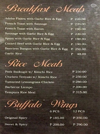 Book & Borders Cafe Menu, Menu for Book & Borders Cafe, Libis, Quezon ...