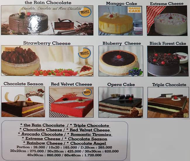 Menu at Cake House, East Jakarta, Jl. Raya Bogor Km. 24 No. 54