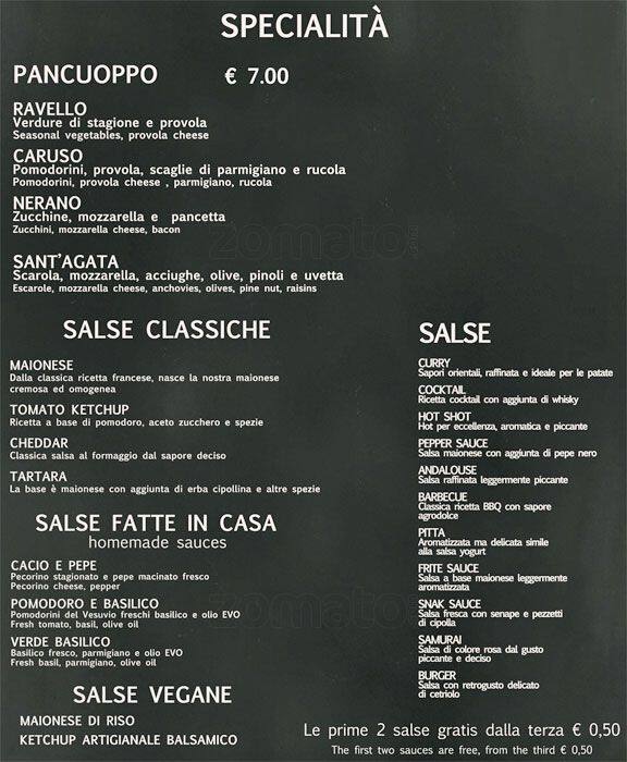 Menu di Mama Frites 