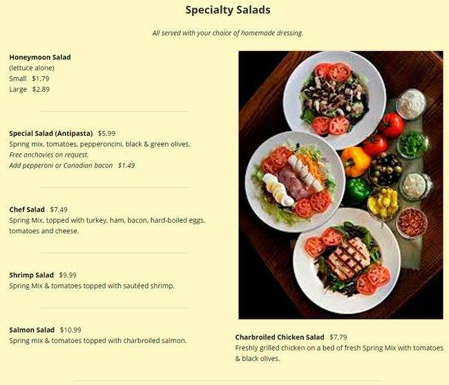 Menu at Angelo's Spaghetti & Pizza House Irving pizzeria, Irving