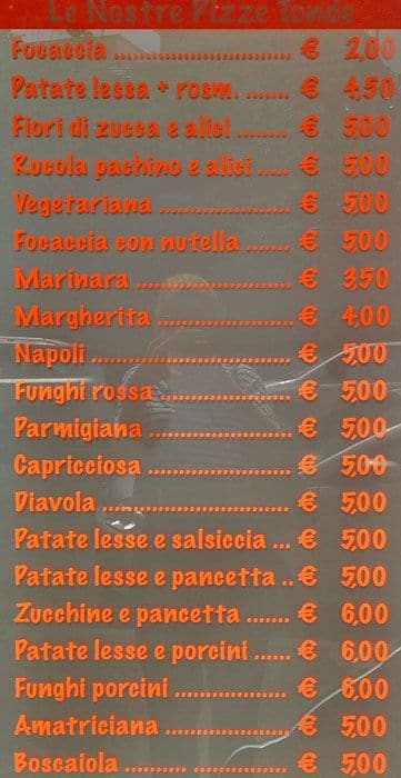 Menu di Pizza Italy 