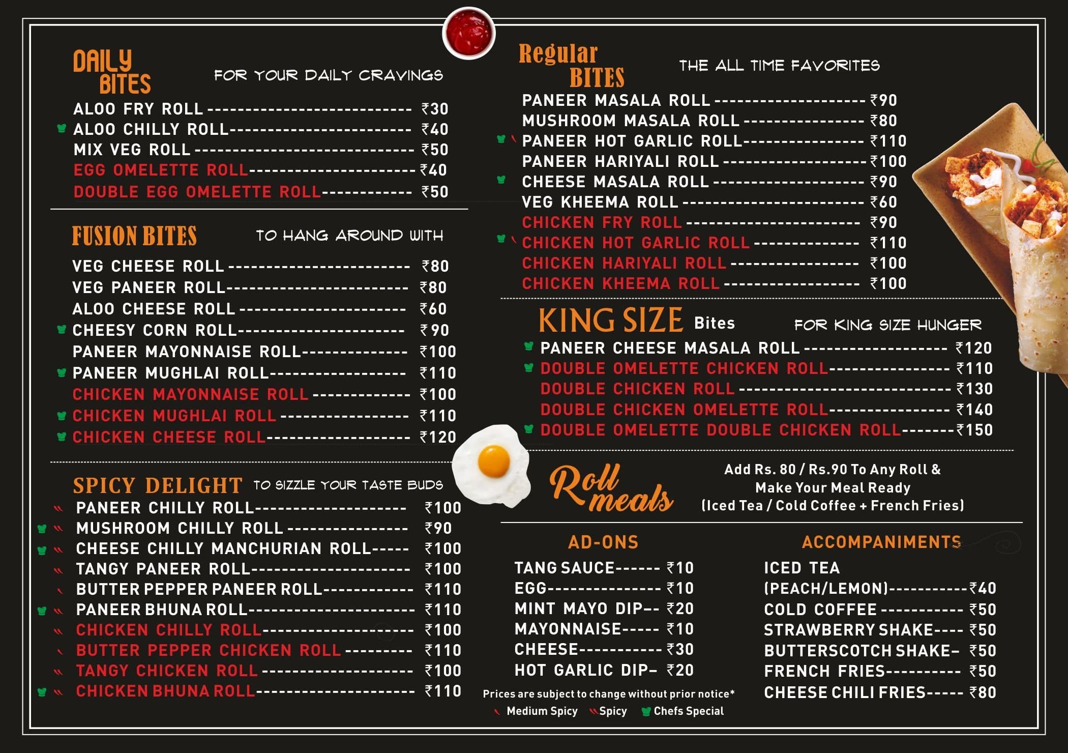 Rolls Mania Menu, Menu Restauracji Rolls Mania, Sadar, Nagpur - Zomato