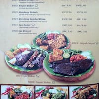 Dapur Penyet Bukit Bintang Kuala Lumpur Zomato Malaysia Scanned Menu For Dapur Penyet
