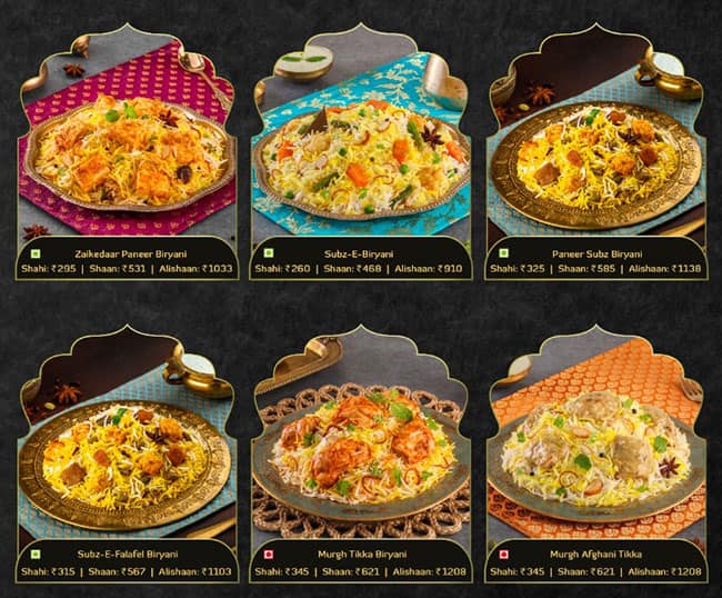 Menu At Behrouz Biryani Bandra West Mumbai