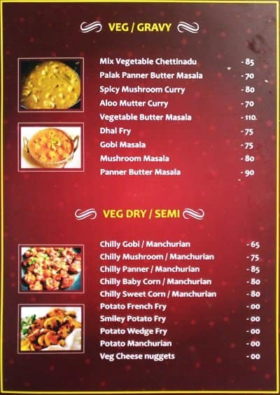 Sree Amma Mess menu
