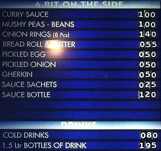Fresh Fry menu