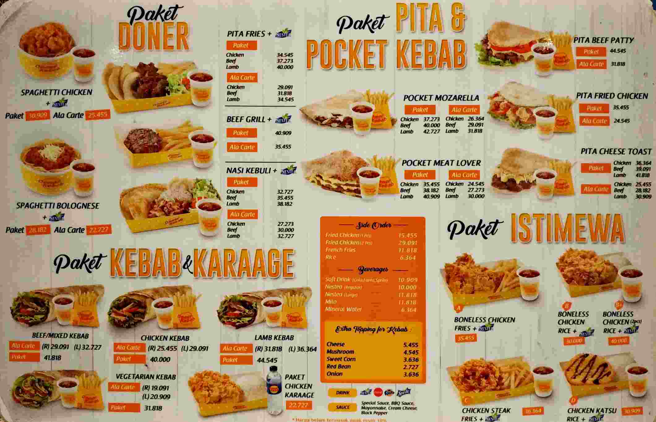 Doner Kebab Menu Menu For Doner Kebab Penjaringan Jakarta
