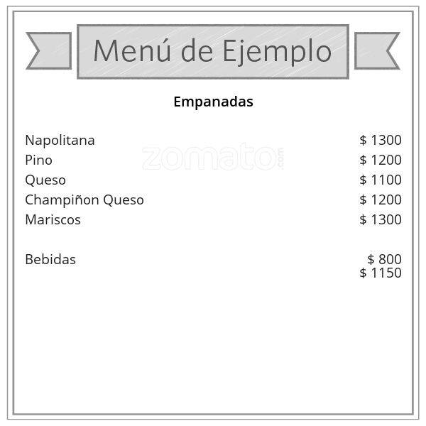 San José menu