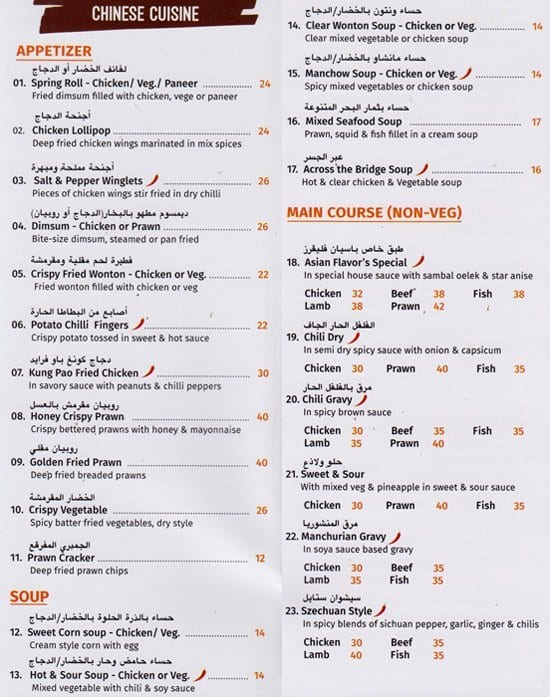 Asian Restaurant Menu 84