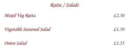 Swagat Richmond menu