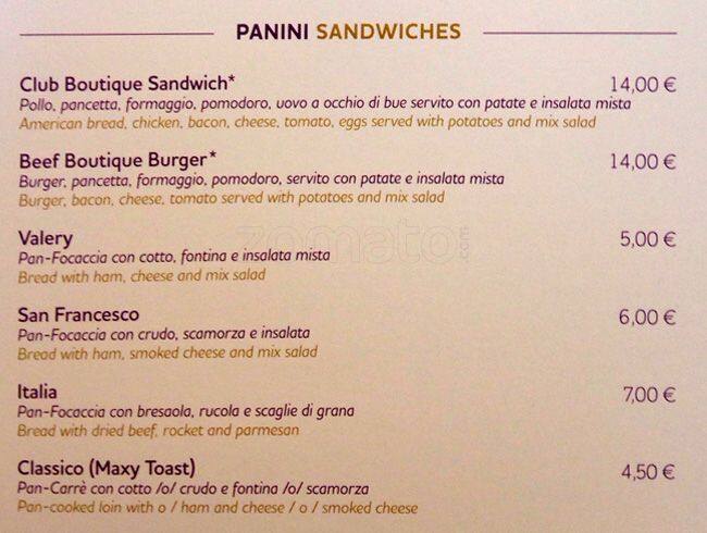 Menu di Boutique12 