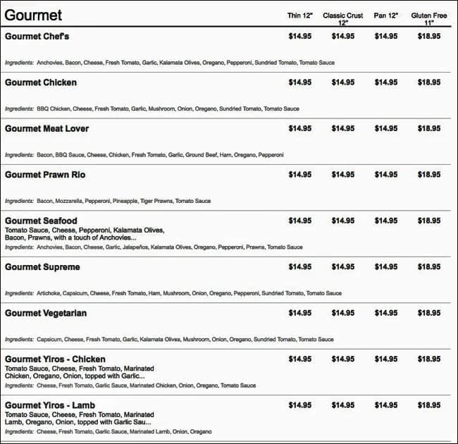 Menu at SPUDS AND MORE pizzeria, Morphett Vale