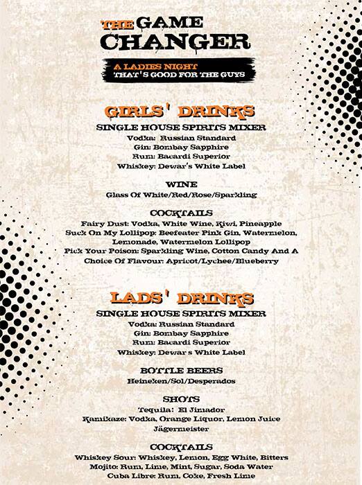 Menu at Lock, Stock and Barrel Grand Millennium, Dubai