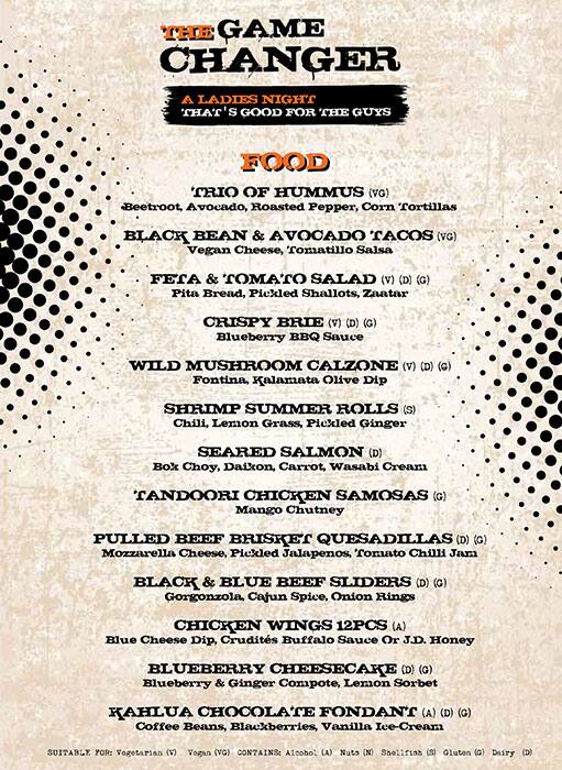 Menu at Lock, Stock and Barrel Grand Millennium, Dubai
