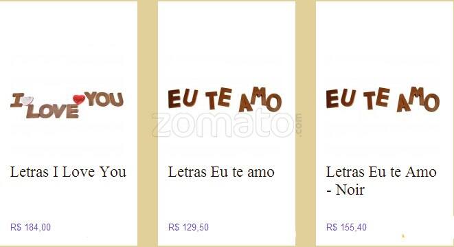 Chocolat du Jour cardápio