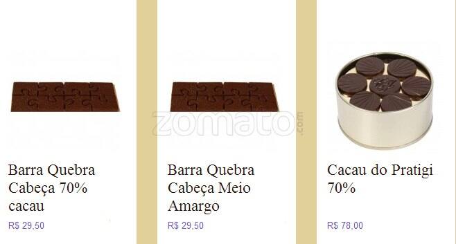 Chocolat du Jour cardápio