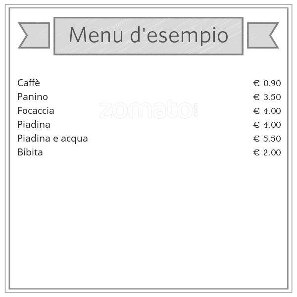 Menu di Bar Salgari 
