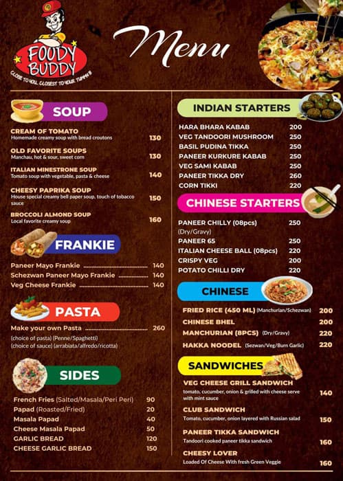 Menu Of Foody Buddy, Vejalpur, Ahmedabad