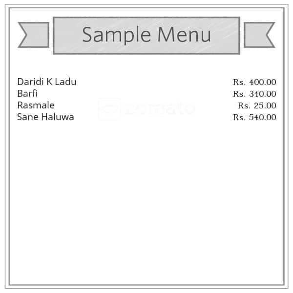 Kamaal sweet House menu