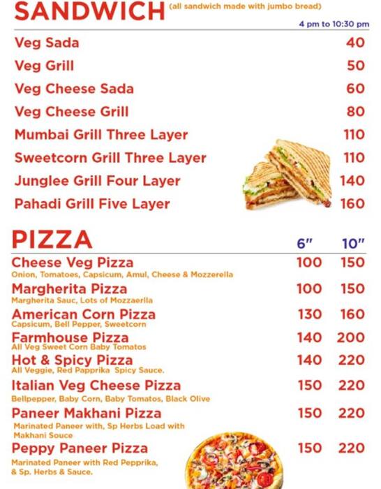 Menu of Mumbai Fast Food, Dahisar East, Mumbai