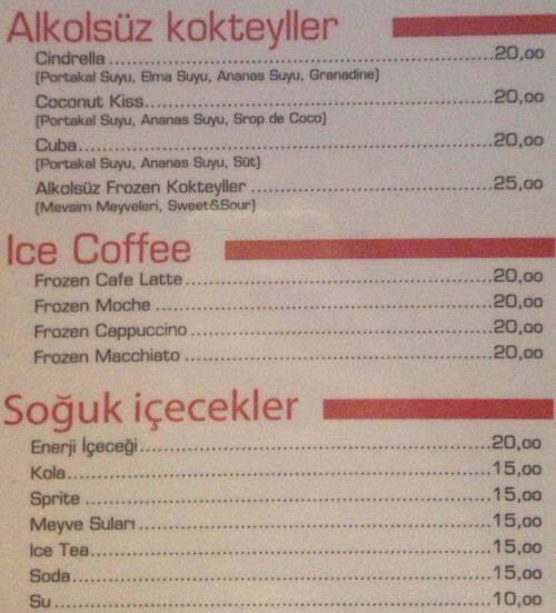 Black Jack Cafe Menu