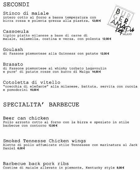 Menu di Burgerama 