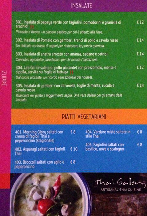 Menu di Thai Gallery 
