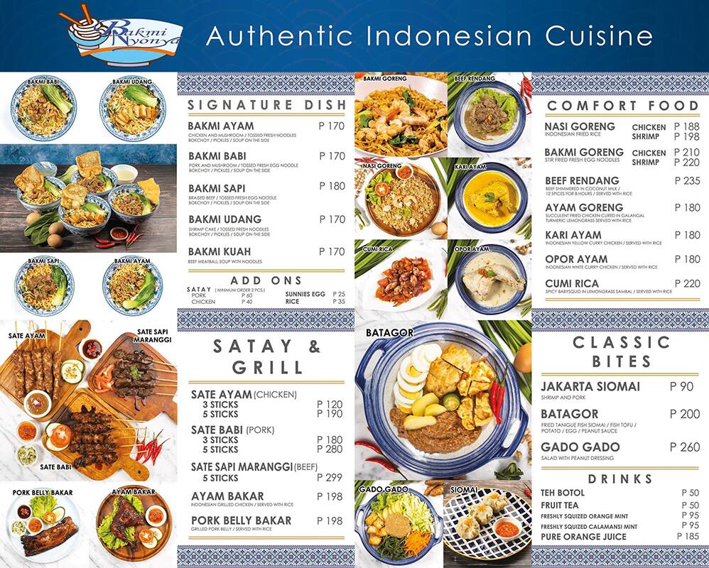Bakmi Nyonya Menu Menu For Bakmi Nyonya Bonifacio Global City Taguig City Bakmi Nyonya Menu Menu For Bakmi Nyonya Bonifacio Global City Taguig City