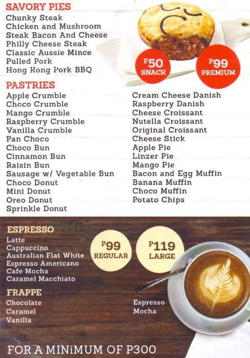 Pie Face Menu, Menu for Pie Face, Ortigas, Mandaluyong City - Zomato ...