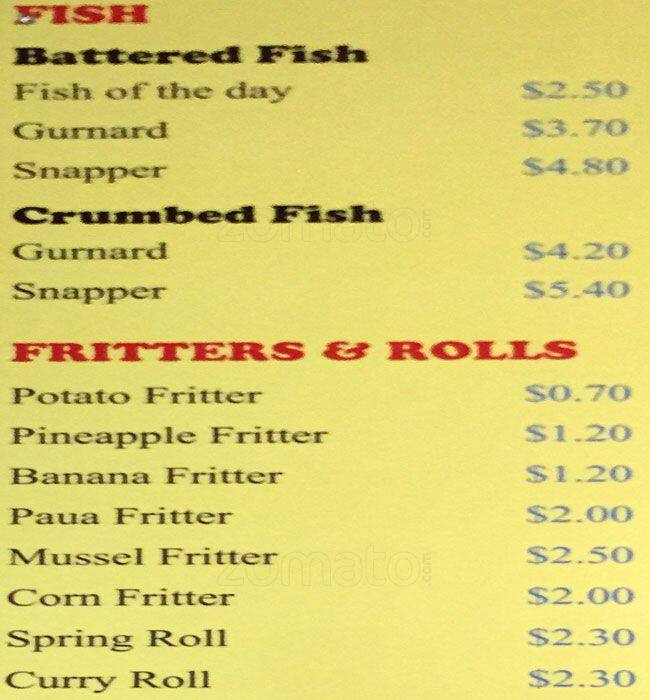 East Street Takeaways Menu, Menu untuk East Street Takeaways, Pukekohe