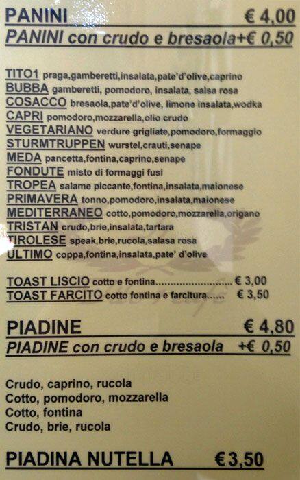 Menu di Tito 1 Cafè 