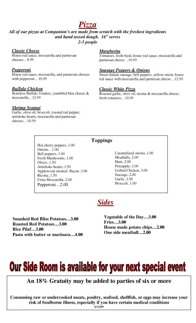 Carta de Companions Take Out