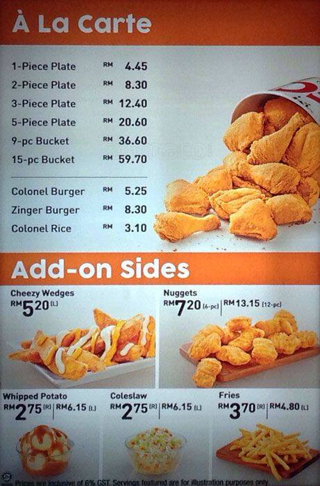 KFC Menu, Menu for KFC, PJ New Town, Selangor - Zomato ...