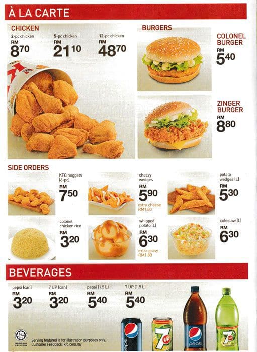 Kfc Menu Dan Harga Malaysia