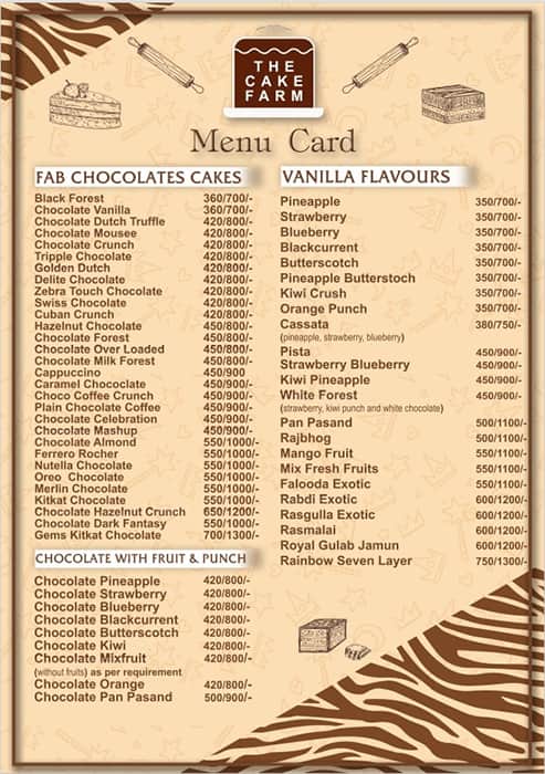 Discover more than 66 the cake farm menu super hot