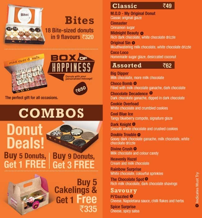 Mad Over Donuts Menu, Menu for Mad Over Donuts, Sector 38, Noida - Zomato